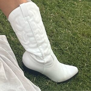 Princess Polly White Ankle Boots